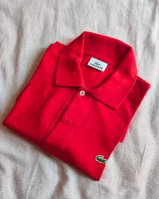 Polo Lacoste Rossa Taglia S