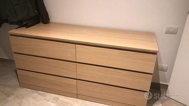 Cassettiera IKEA 6 scomparti rovere