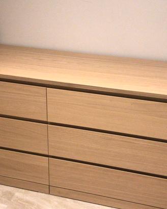 Cassettiera IKEA 6 scomparti rovere