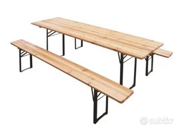 SET COMPLETO TAVOLO BIRRERIA E PANCHE