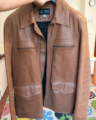 Giacca in pelle Armani Jeans tg 50/L vintage 2010