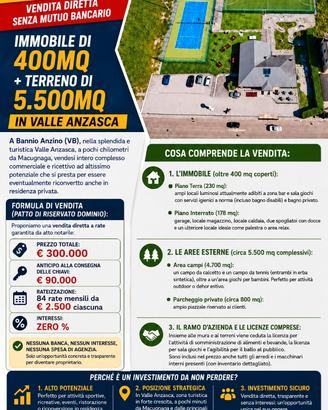 Immobile + terreno a Bannio Anzino (VB)