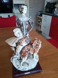 statua Giuseppe Armani "Lady with borzoi" 