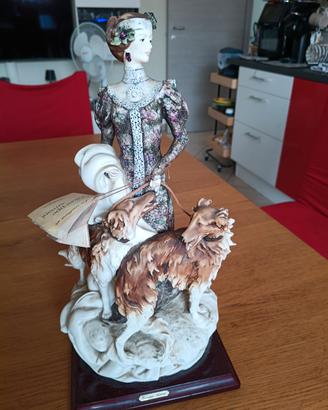 statua Giuseppe Armani "Lady with borzoi" 