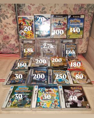 giochi pokemon Nintendo game Boy color gba ds