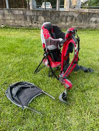 Zaino da montagana porta bambino marca Ande rosso