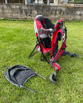 Zaino da montagana porta bambino marca Ande rosso