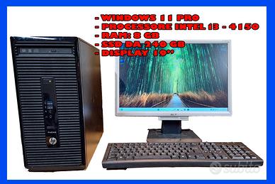 🖥️ PC DESKTOP HP + MONITOR 19" – USATO