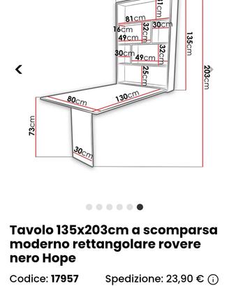  tavolo a scomparsa