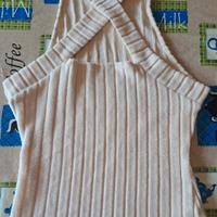Top in maglia color panna – vestibilità comoda 