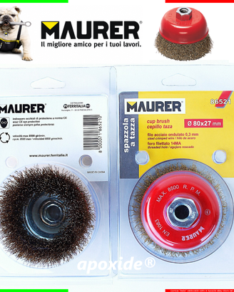 MAURER® 86521 Ø14MA ★ SPAZZOLA a TAZZA  Ø80x27mm ★