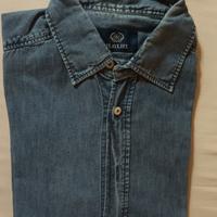 Camicia da uomo in denim, tg. L, slim fit 