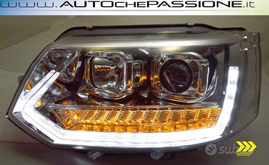 Coppia fanali cromati led per VW T5 2009>2015