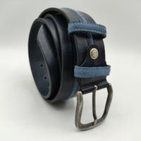 Cintura Sportiva Uomo Blu con inserto centrale 