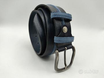 Cintura Sportiva Uomo Blu con inserto centrale 