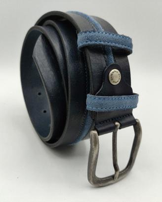 Cintura Sportiva Uomo Blu con inserto centrale 