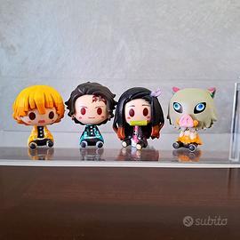 demon slayer set completo 4 action figure chibi