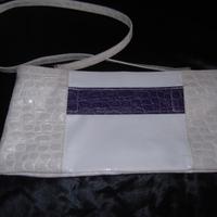 Borsetta bianca e viola Manas