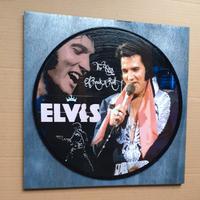 Vinile 33 giri a quadro omaggio a Elvis Presley 