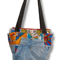 Borsa jeans fumetto 