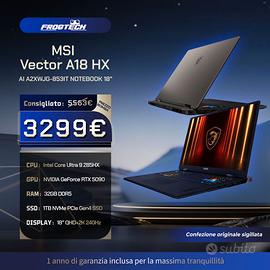 Notebook Gaming MSI VECTOR a2xwjg-853it con 5090