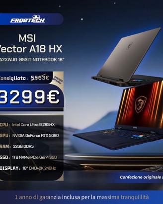 Notebook Gaming MSI VECTOR a2xwjg-853it con 5090