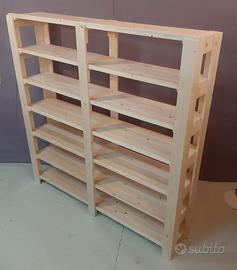 scaffale legno arredo allestimento negozio market
