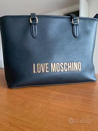 Shopper Eco-Friendly con logo Nero LOVE MOSCHINO