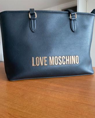 Shopper Eco-Friendly con logo Nero LOVE MOSCHINO