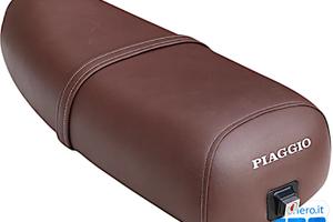 Sella Lunga Marrone Scuro con Scritta Vespa PX 125