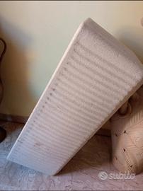 Vaso grande bianco in vetro resina 