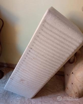 Vaso grande bianco in vetro resina 