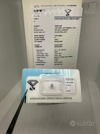 0.31 E VVS2 3EX  Diamante Naturale Certificato IGI