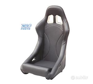 SEDILE BAQUET UNIVERSALE NERO IN PELLE STILE EVO