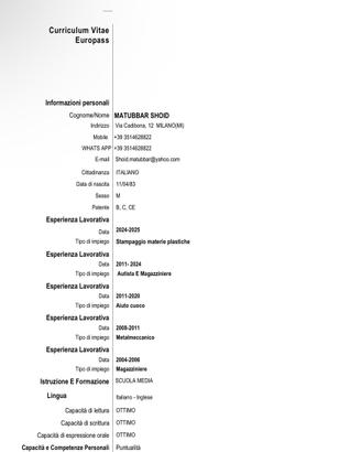 Magazziniere patente b