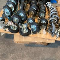 LOTTO RUOTE IN GOMMA PER CARRELLI MISURE MISTE