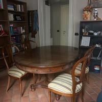 Tavolo tondo allungabile+6 sedie (anche separati)