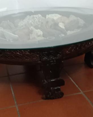 Antica macina di legno indiana