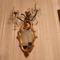 2 Applique da parete a specchio in stile Luigi XV