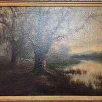 Dipinto antico di George Collins XIX-XX secolo