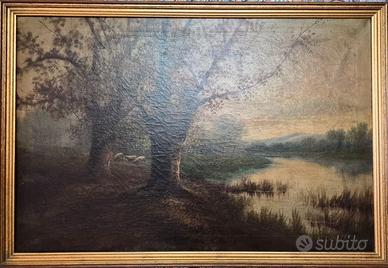 Dipinto antico di George Collins XIX-XX secolo