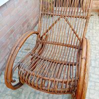Coppia poltrone a dondolo vimini bambu