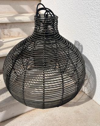 Lampadario in rattan