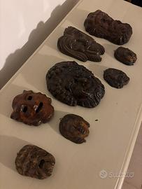 Maschere Antiche in Legno – Taormina – Restaurate