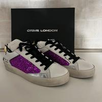 Sneakers crime london glitter viola size 40 nuovo