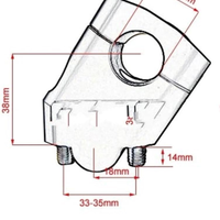 Riser per rialzo manubrio moto da 22 mm