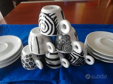 Tazzine caffè Illy Espresso SPIRALI anni 90