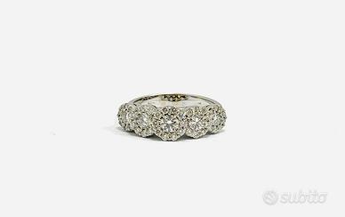 Anello Veretta Magic Con Diamanti 1.07 Ct In Oro B