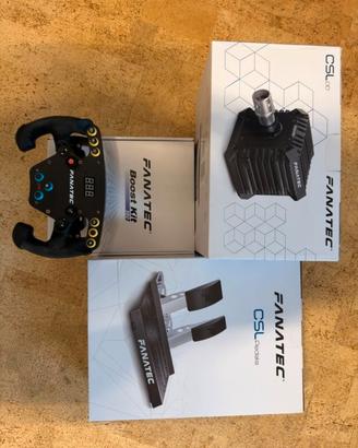 fanatec dd 8nm + volante f1 + pedaliera 