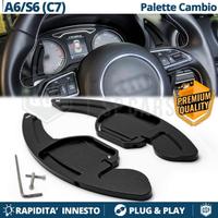 PALETTE Cambio al Volante per AUDI A6 C7 Leve Nere